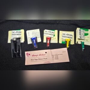 Bias Tape Maker Pack with Multicolor Makers